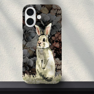 Funda iPhone 16 Watercolor Estilo Vintage Bungalow Rabbit Floral
