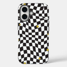  Wavy Checkerboard Smiley Streetwear Case