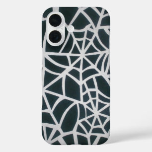 Funda iPhone 16 Web de misterio: Delicada trampa - Web de araña bl