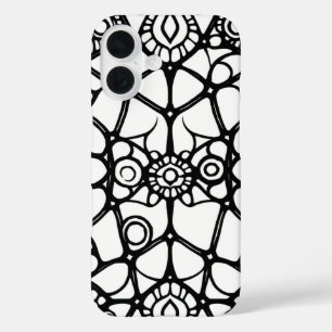 Funda iPhone 16 Web of Wonder: Un doodle fascinante