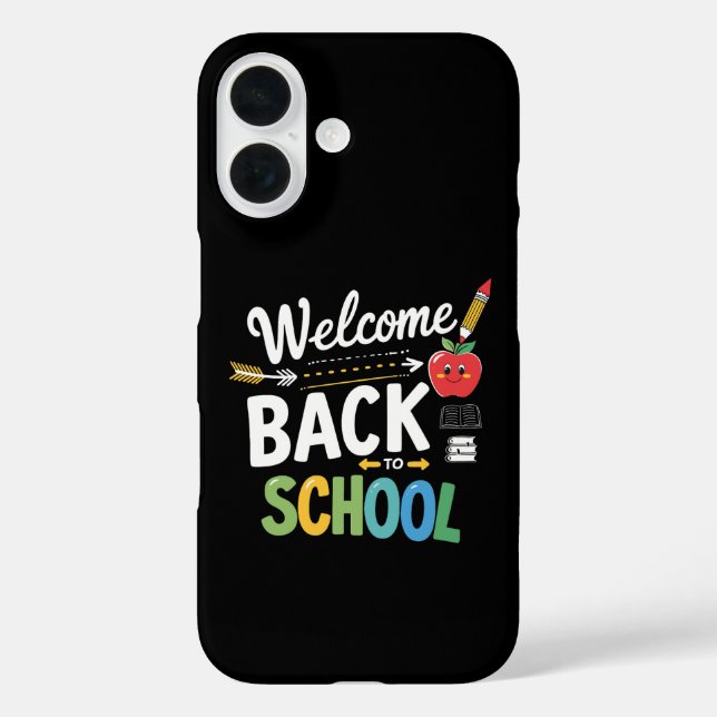 Funda iPhone 16 Welcome Back To School First Day of School Teacher (Reverso )