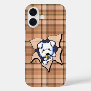 Funda iPhone 16 Westie Baby BLAST Plaid