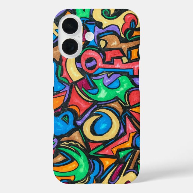 Funda iPhone 16 Where Did You Hide The Candy-Hand Painted Abstract (Reverso )