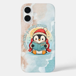 Funda iPhone 16 Whimsical Reading Penguin Bookish iPhone Case