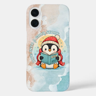Funda iPhone 16 Whimsical Reading Penguin Bookish iPhone Case