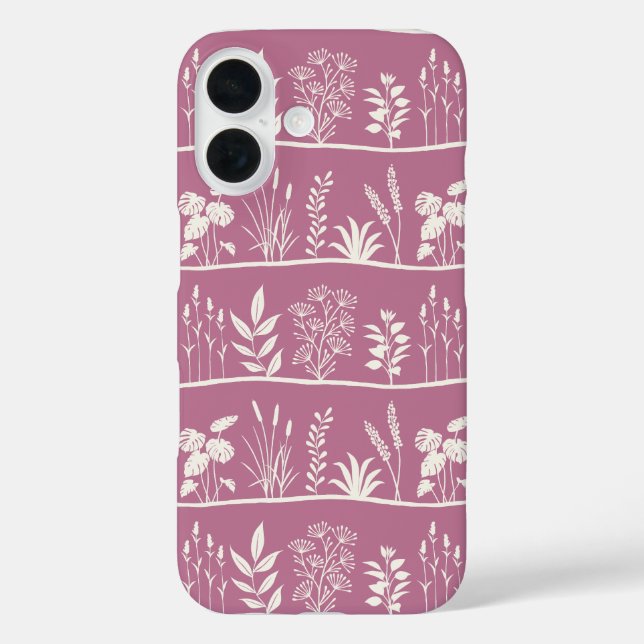 Funda iPhone 16 Wild Meadow Whispers XS white beige silhouettes (Reverso )