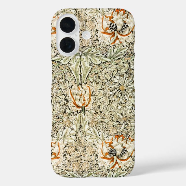 Funda iPhone 16 William Morris Antique Honeysuckle Floral Classic (Reverso )