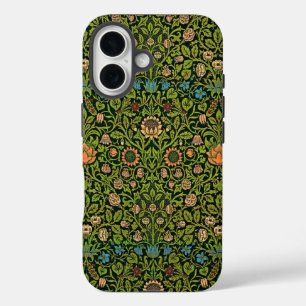 Funda iPhone 16 William Morris - Columbina, verde oscuro,