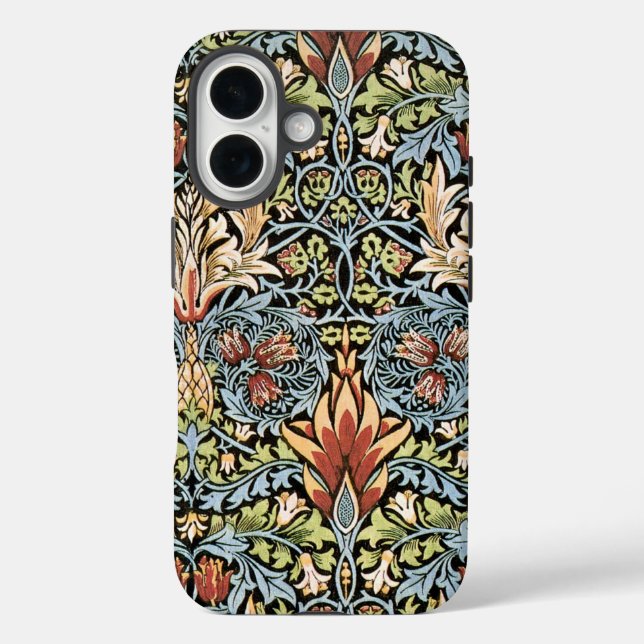 Funda iPhone 16 William Morris - Diseño de Snakeshead (Reverso )