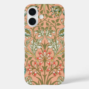 Funda iPhone 16 William Morris Hyacinth Flower Rosa Art