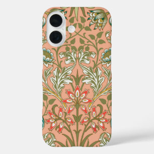 Funda iPhone 16 William Morris Hyacinth Flower Rosa Art