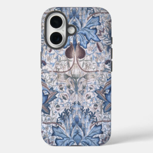 Funda iPhone 16 William Morris - Patrón vintage de flor de alcacho