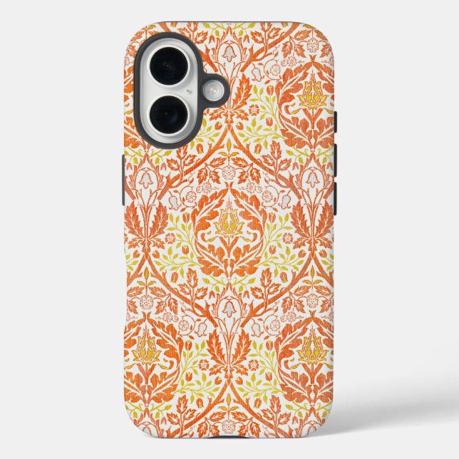 Funda iPhone 16 William Morris, Rama de Oro, (Reverso )