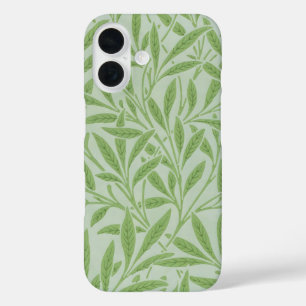 Funda iPhone 16 William Morris Sauce Verde Clásico de Flor de Sauc