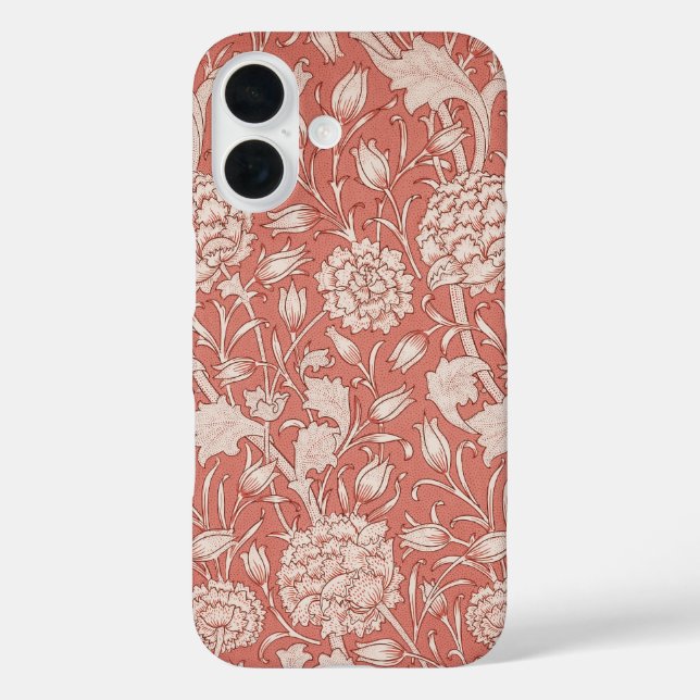 Funda iPhone 16 William Morris Wild Tulip Classic Victorian Design (Reverso )