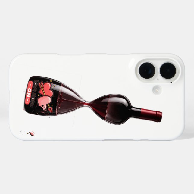 Funda iPhone 16 Wine Hourglass - Time Flowers Like Wine  (Reverso (Horizontal))