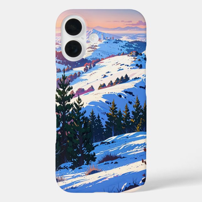 Funda iPhone 16 Winter Hilltop View (Reverso )