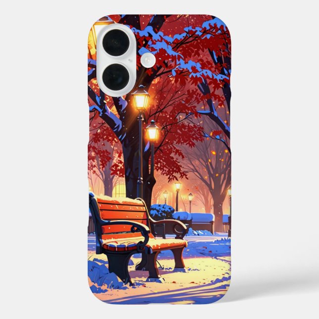Funda iPhone 16 Winter Park Bench (Reverso )