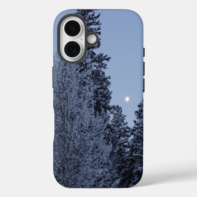 Funda iPhone 16 Winter Trees at Dawn Montana Landscape (Reverso )