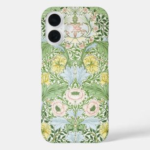 Funda iPhone 16 Wm Morris Myrtle Floral Arte Nouveau Brillante