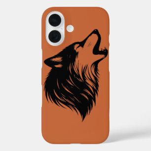 Funda iPhone 16 Wolf Howling Silhouette