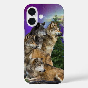 Funda iPhone 16 Wolf y Moon