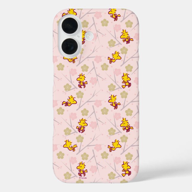 Funda iPhone 16 Woodstock Pink Cherry Blossom Pattern (Reverso )