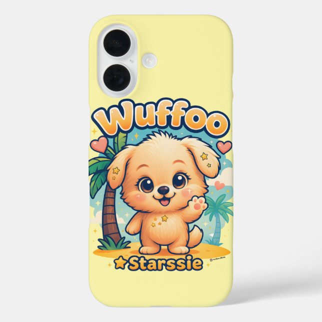 Funda iPhone 16 Wuffoo Starssie Kawaii Puppy Tropical Island (Reverso )
