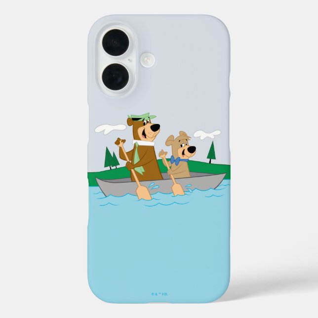 Funda iPhone 16 Yogi Bear y Boo Fun Canoaventura (Reverso )