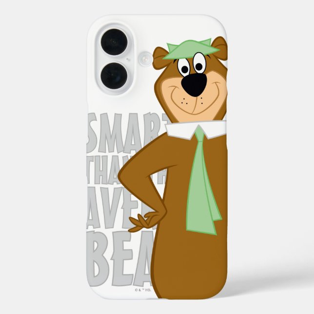 Funda iPhone 16 Yogi "Más Inteligente Que El Oso Medio" (Reverso )