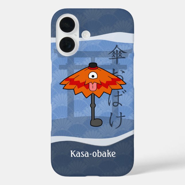 Funda iPhone 16 Yokai, el paraguas japonés de los obake kasa (Reverso )