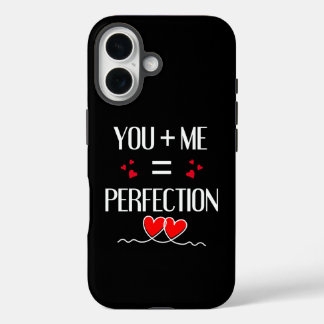 Funda iPhone 16 You + Me = Perfección - Diseño de Pareja Cuta