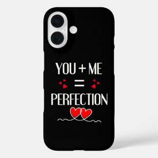Funda iPhone 16 You + Me = Perfección - Diseño de Pareja Cuta