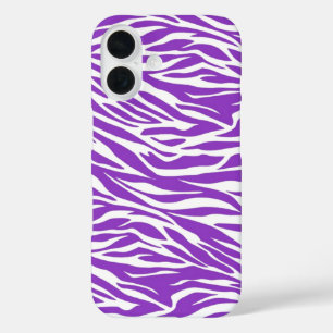 Funda iPhone 16 Zebra Purple Stripes