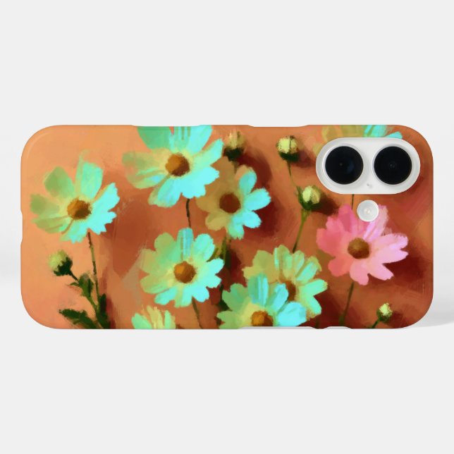 Funda iPhone 16 Zinnia Elegans Flores (Reverso (Horizontal))