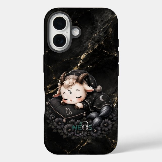 Funda iPhone 16 Zodiac Kawaii Neos Capricornio (Reverso )