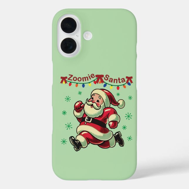 Funda iPhone 16 Zoomie Santa Navidades (Reverso )