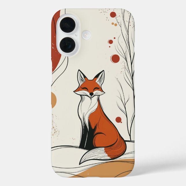 Funda iPhone 16 Zorro curioso (Reverso )