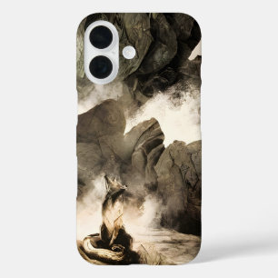 Funda iPhone 16 Zorro Místico de Primavera Montaña Neblinosa Minim