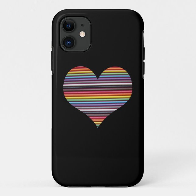 Funda iPhone 5/5S con cable de cinta arcoiris (Reverso)