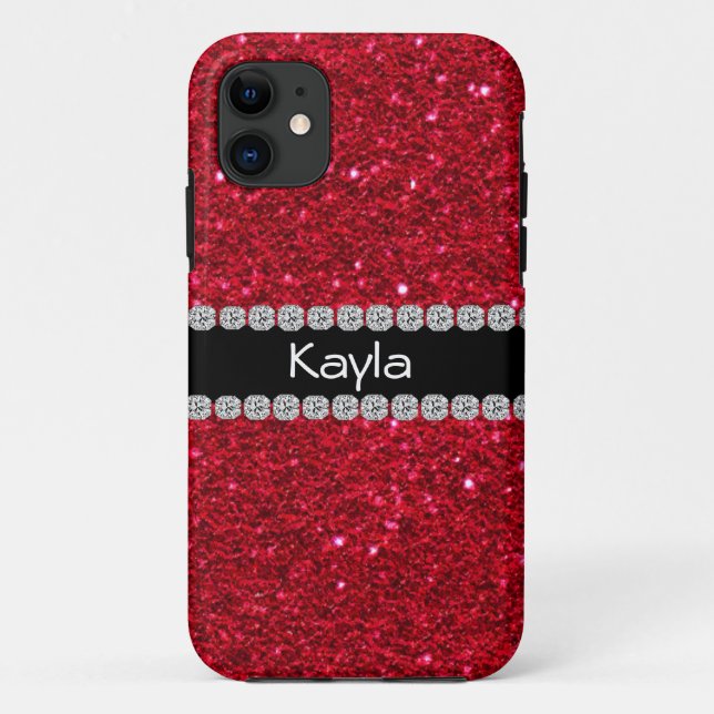 Funda IPHONE 5 BLING ROJO PERSONALIZADO DE CLASE (Reverso)