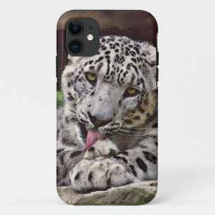 Funda iPhone 5 de Rare Snow Leopard Big Cat Wildli