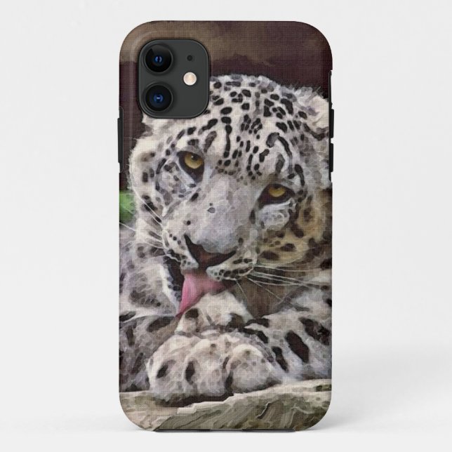 Funda iPhone 5 de Rare Snow Leopard Big Cat Wildli (Reverso)