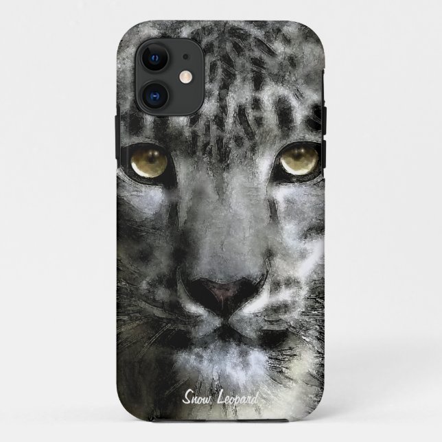 Funda iPhone 5 de Rare Snow Leopard Big Cat Wildli (Reverso)