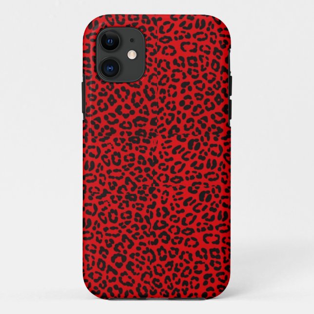 Funda Iphone 5S de impresión de leopardo rojo (Reverso)
