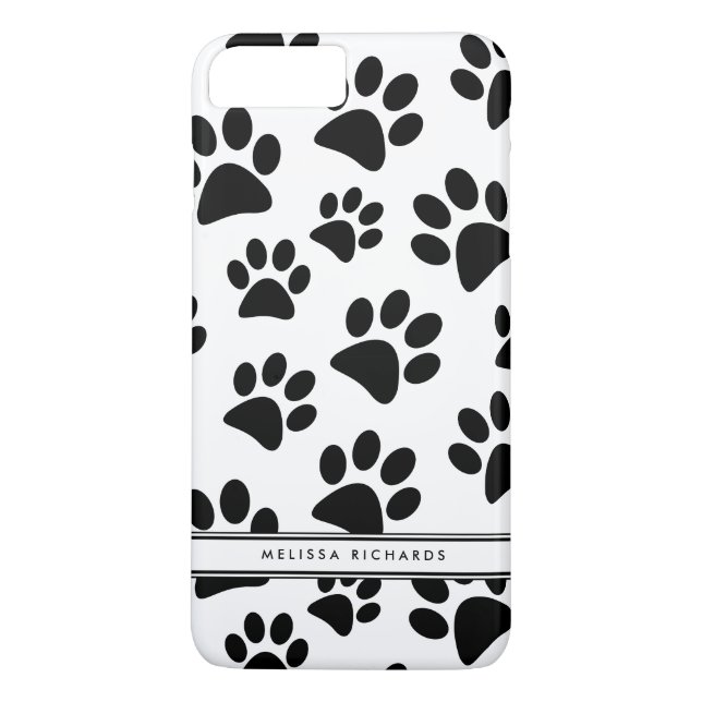 Funda iPhone 7 personalizado de impresión en negro (Reverso)