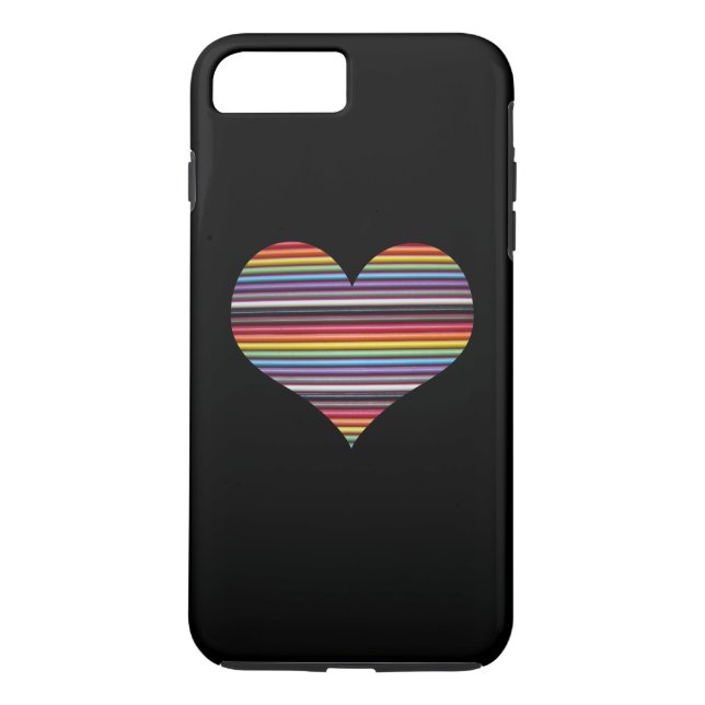Funda iPhone 7 Plus de cable de cinta de arcoiris (Reverso)