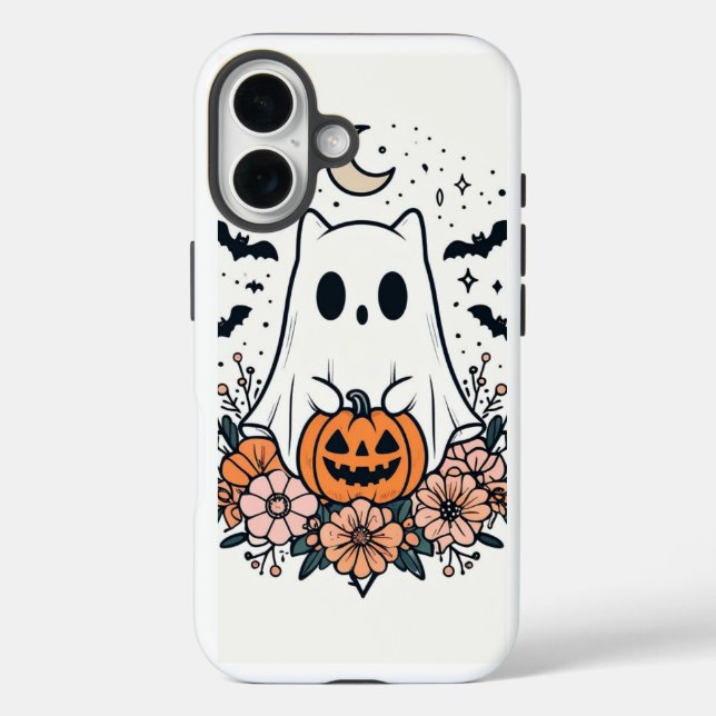 funda iPhone Halloween kawaii fantasma para iPhone (Reverso )