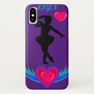 Funda IPhone X de la manzana Ballerina. Nombre per