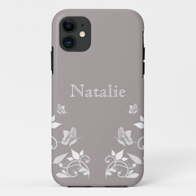 Funda Ivory Butterfly Floral BT iPhone 5 (Reverso)